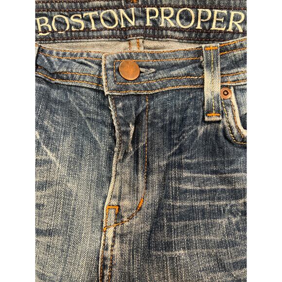 Boston Proper Women’s High Waisted Cotton Stretch Bootcut Denim Jeans Sz 8 Blue - Picture 5 of 6